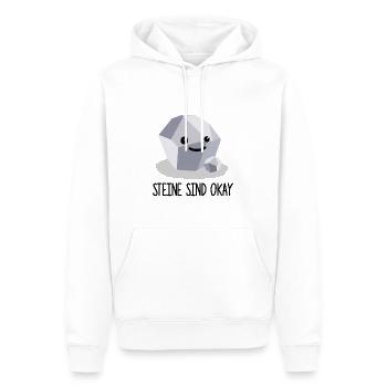 Vieles ist … aber Steine sind ok! Geologen Love - Männer Premium Bio Hoodie - Weiß - Vorne - Nico (187cm)