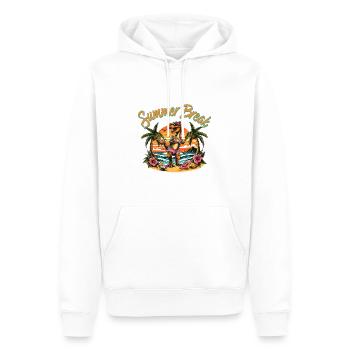 Summer Break Wommen - Männer Premium Bio Hoodie - Weiß - Vorne - Nico (187cm)