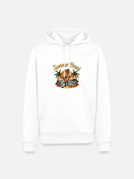Summer Break Wommen - Men’s Premium Organic Hoodie - white