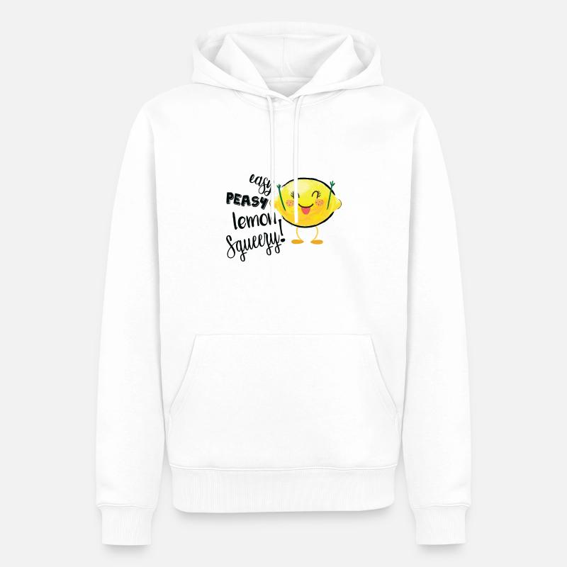 Facile Peasy Lemon Squeezy - Sweat à capuche Premium bio Homme - blanc
