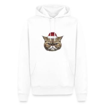 Grumpy Christmas Cat - Männer Premium Bio Hoodie - Weiß - Vorne - Nico (187cm)