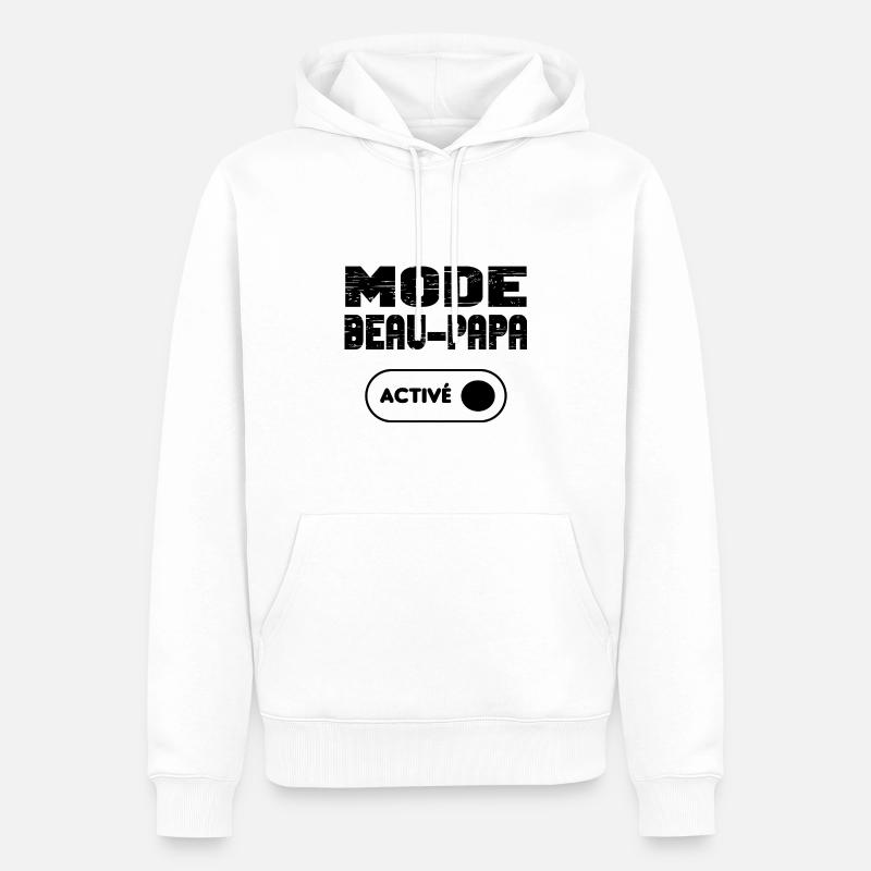 Mode beau-papa activé - Sweat à capuche Premium bio Homme - blanc