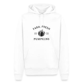 Pumpkins Kürbisse Farm Fresh Pumpkins - Männer Premium Bio Hoodie - Weiß - Vorne - Nico (187cm)