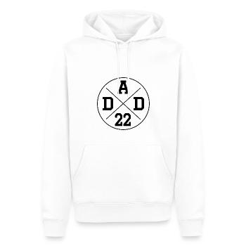 DAD 22 VATER PAPA 2022 VATERTAGS GESCHENK MÄNNER - Männer Premium Bio Hoodie - Weiß - Vorne - Nico (187cm)