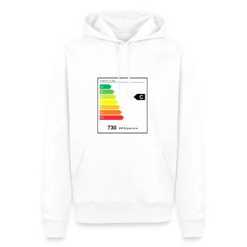 Durchschnittlicher Mensch - Männer Premium Bio Hoodie - Weiß - Vorne - Nico (187cm)