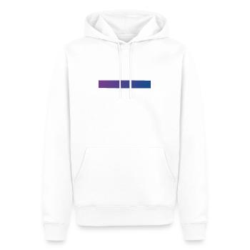Dégradé Violet & Bleu - Sweat à capuche Premium bio Homme - blanc - Devant - Nico (187cm)
