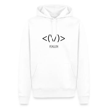 Penguin - Männer Premium Bio Hoodie - Weiß - Vorne - Nico (187cm)