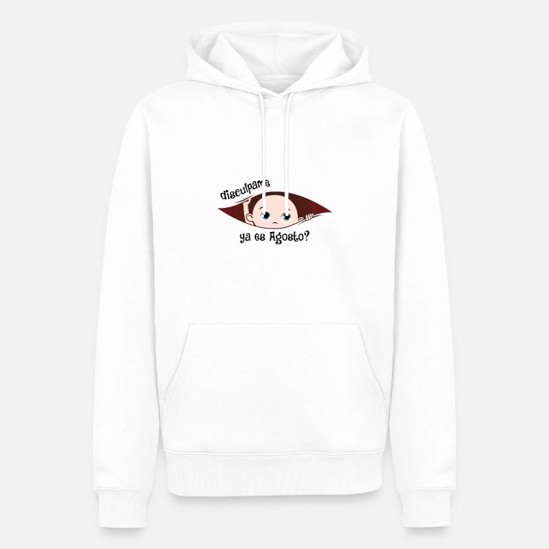 Disculpame Ya Es Agosto Bebé - Männer Premium Bio Hoodie - Weiß