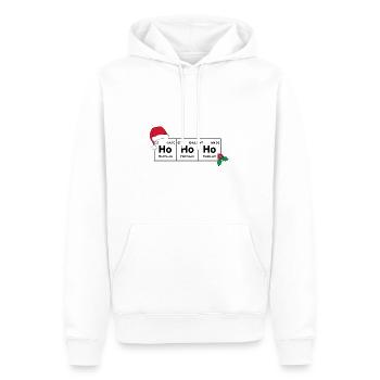Ho Ho Ho Élément de Noël - Sweat à capuche Premium bio Homme - blanc - Devant - Nico (187cm)
