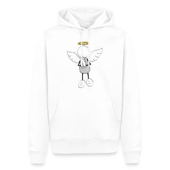 Engel - Männer Premium Bio Hoodie - Weiß - Vorne - Nico (187cm)