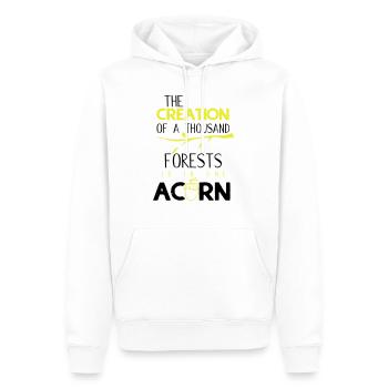 The creation of a thousand forests - Männer Premium Bio Hoodie - Weiß - Vorne - Nico (187cm)