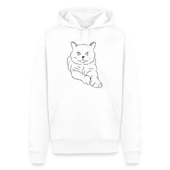 britishshorthair - Männer Premium Bio Hoodie - Weiß - Vorne - Nico (187cm)