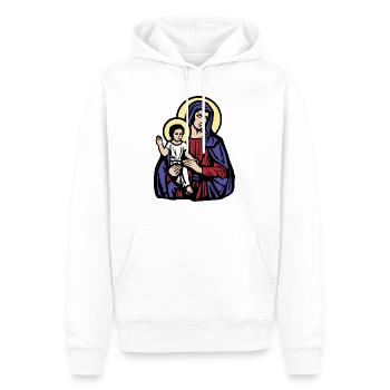 Maria und Jesus de - Männer Premium Bio Hoodie - Weiß - Vorne - Nico (187cm)