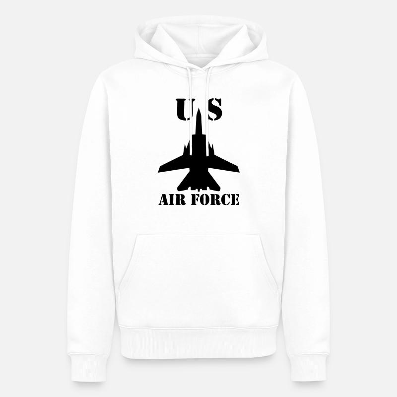 air_force - Sweat à capuche Premium bio Homme - blanc