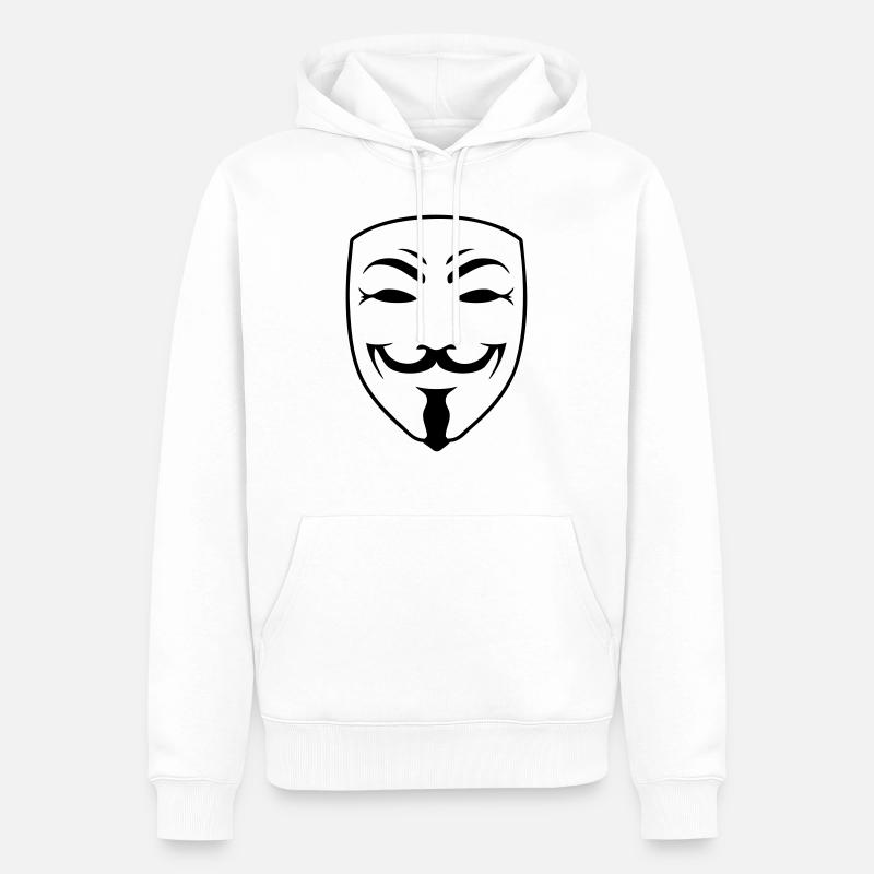 anonymous - Männer Premium Bio Hoodie - Weiß