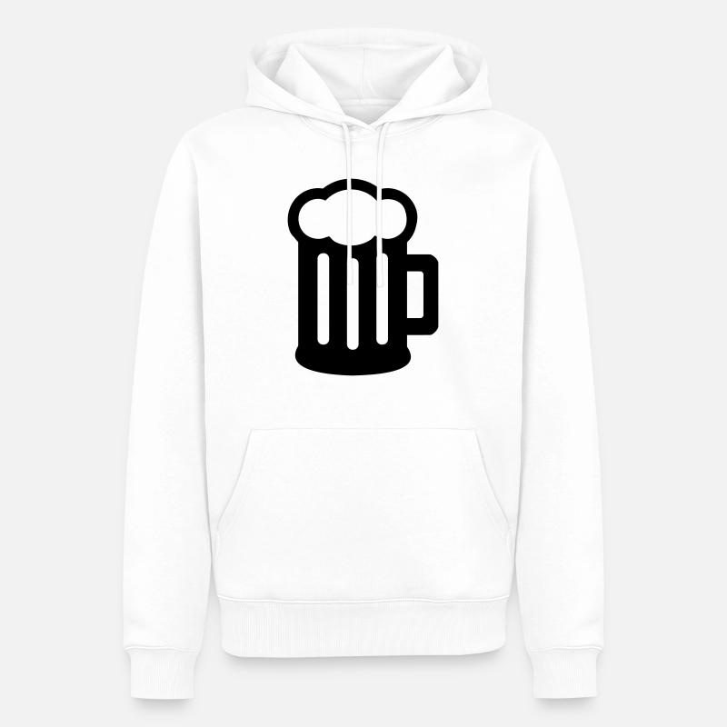 Bier - Männer Premium Bio Hoodie - Weiß