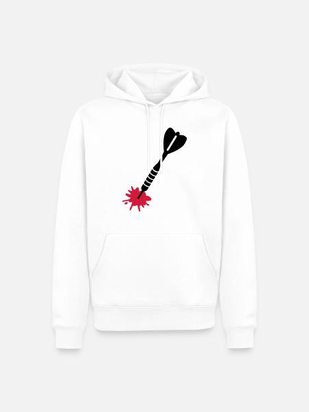 Jeu de fléchettes - Sweat à capuche Premium bio Homme - blanc