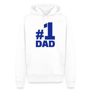 No. 1 Dad - Männer Premium Bio Hoodie - Weiß - Vorne - Nico (187cm)