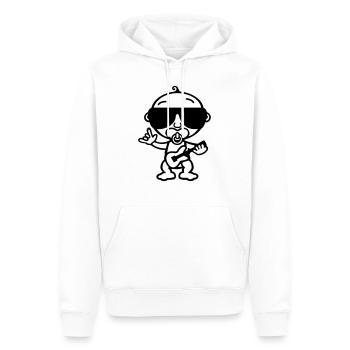 Cool Rock Baby (SW) - Männer Premium Bio Hoodie - Weiß - Vorne - Nico (187cm)