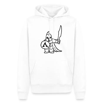 sparta lustige spartanische spartanische Krieger-C - Männer Premium Bio Hoodie - Weiß - Vorne - Nico (187cm)