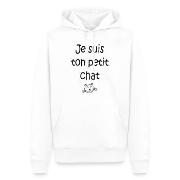 Je suis ton petit chat - Männer Premium Bio Hoodie - Weiß - Vorne - Nico (187cm)