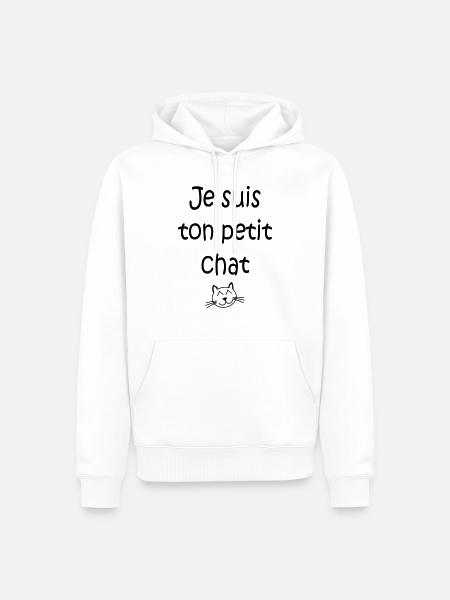 Je suis ton petit chat - Men’s Premium Organic Hoodie - white
