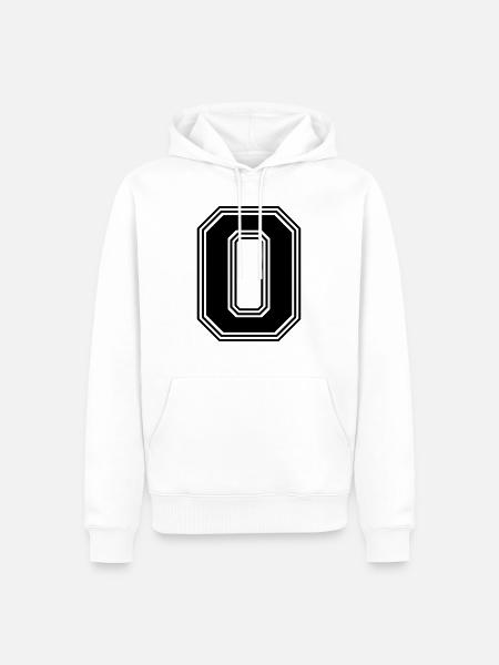 O_letter_O_(w31) - Men’s Premium Organic Hoodie - white
