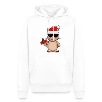 Cooler Weihnachtshase - Männer Premium Bio Hoodie - Weiß - Vorne - Nico (187cm)