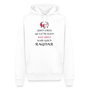 Bad Girls Raid With Ragnar - Sweat à capuche Premium bio Homme - blanc - Devant - Nico (187cm)