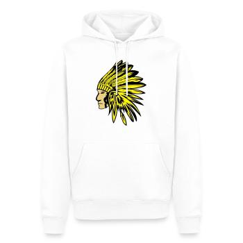 indianer - Sweat à capuche Premium bio Homme - blanc - Devant - Nico (187cm)