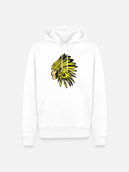 indianer - Männer Premium Bio Hoodie - Weiß