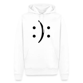 Lächelndes und trauriges Gesicht - Männer Premium Bio Hoodie - Weiß - Vorne - Nico (187cm)