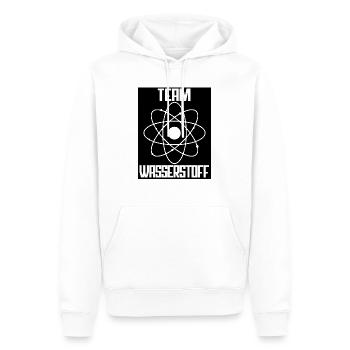 Team Wasserstoff shirt mit Atomen Trendsetter - Männer Premium Bio Hoodie - Weiß - Vorne - Nico (187cm)