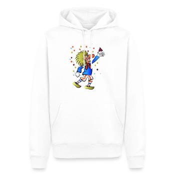 Waggis Basler Fasnacht - Männer Premium Bio Hoodie - Weiß - Vorne - Nico (187cm)