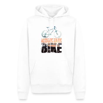 VTT - Sweat à capuche Premium bio Homme - blanc - Devant - Nico (187cm)