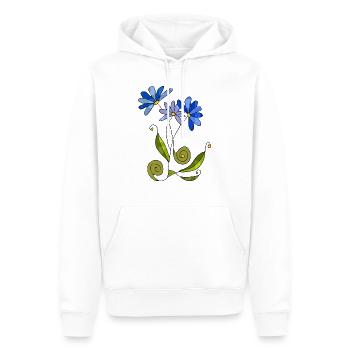 Blumen - Männer Premium Bio Hoodie - Weiß - Vorne - Nico (187cm)