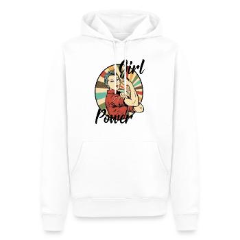 Girl Power - Sweat à capuche Premium bio Homme - blanc - Devant - Nico (187cm)