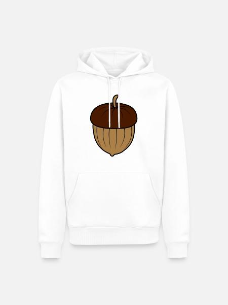 Eichel Nuss Design - Männer Premium Bio Hoodie - Weiß