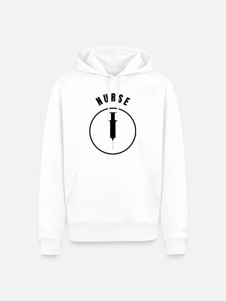 Spritzenpflege Kollektion - Männer Premium Bio Hoodie - Weiß