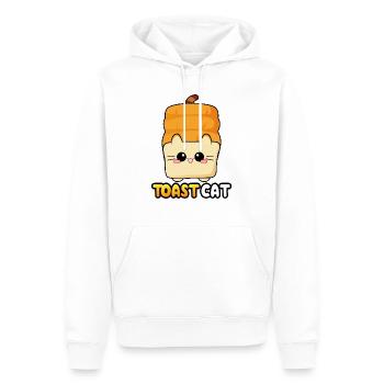 Toast Cat Kitty Bread Cat Bread moodrush - Sweat à capuche Premium bio Homme - blanc - Devant - Nico (187cm)