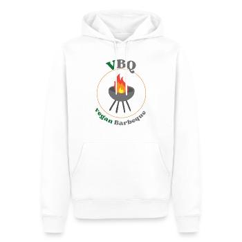 VBQ barbecue végétalien, végétarien, barbecue - Sweat à capuche Premium bio Homme - blanc - Devant - Nico (187cm)
