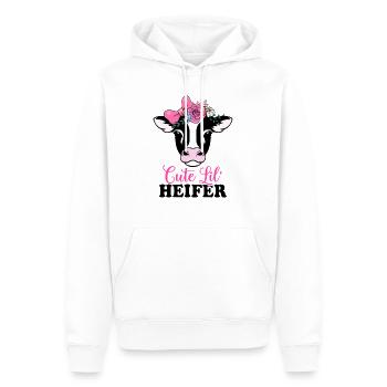 Cute Little Heifer - Men’s Premium Organic Hoodie - white - Front - Nico (187cm)