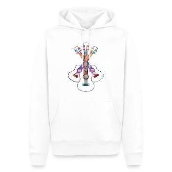Ukulele lineart - Männer Premium Bio Hoodie - Weiß - Vorne - Nico (187cm)