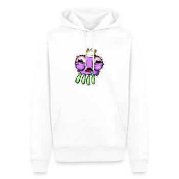 Qualle - Männer Premium Bio Hoodie - Weiß - Vorne - Nico (187cm)