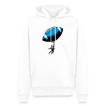 Jeune ballon de football américain StreetArt Banksy - Sweat à capuche Premium bio Homme - blanc - Devant - Nico (187cm)