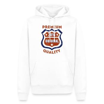 Qualité premium 2016 - Sweat à capuche Premium bio Homme - blanc - Devant - Nico (187cm)