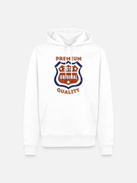 Premium Quality 2018 - Men’s Premium Organic Hoodie - white