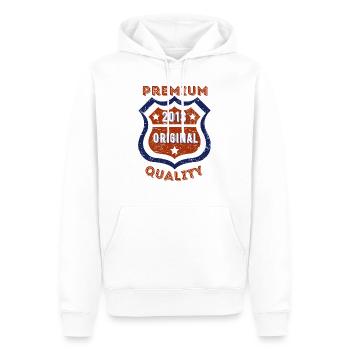 Qualité premium 2013 - Sweat à capuche Premium bio Homme - blanc - Devant - Nico (187cm)