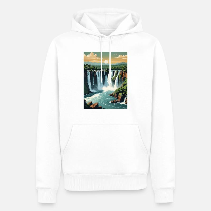 70A2C5AF 9BAB 4644 9A66 C6FEDE7EF56D - Sweat à capuche Premium bio Homme - blanc