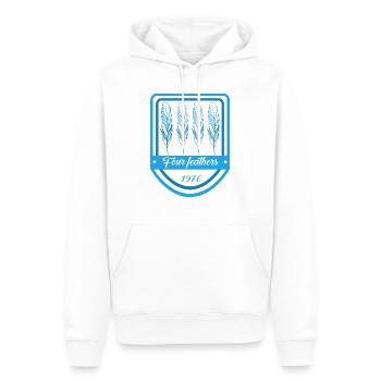 Four feathers - Men’s Premium Organic Hoodie - white - Front - Nico (187cm)